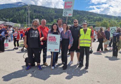 Gewerkschaftsprotest am Tag der Pflege